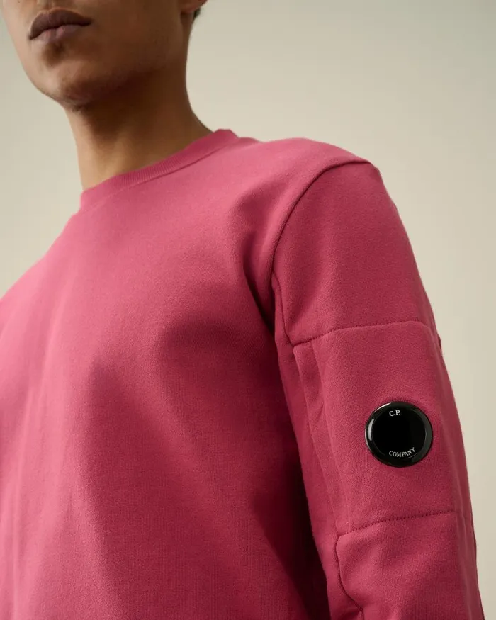 Man Diagonal Raised Fleece Sweatshirt Red Bud CP Company Sweatshirts