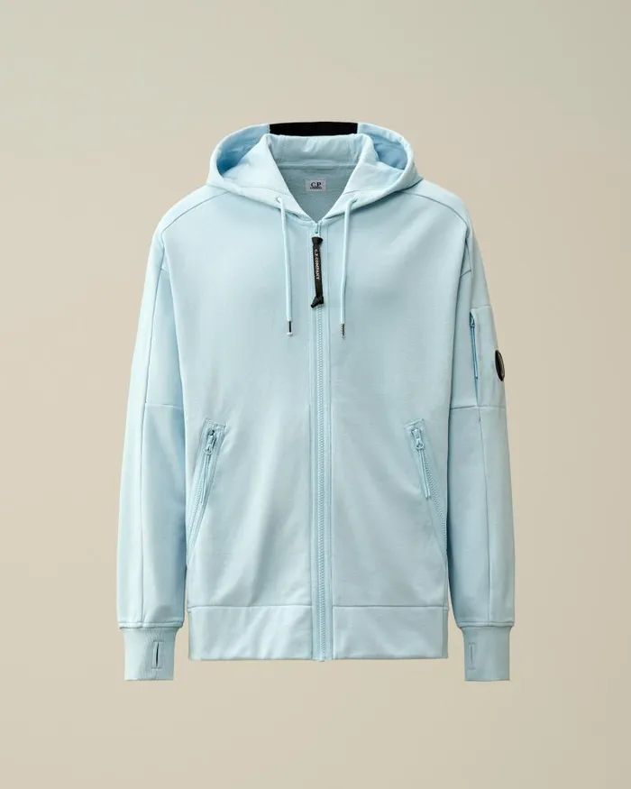 Man Diagonal Raised Fleece Zipped Hoodie Starlight Blue CP Company Sweatshirts Man Diagonal Raised Fleece Zipped Hoodie Starlight Blue CP Company Sweatshirts