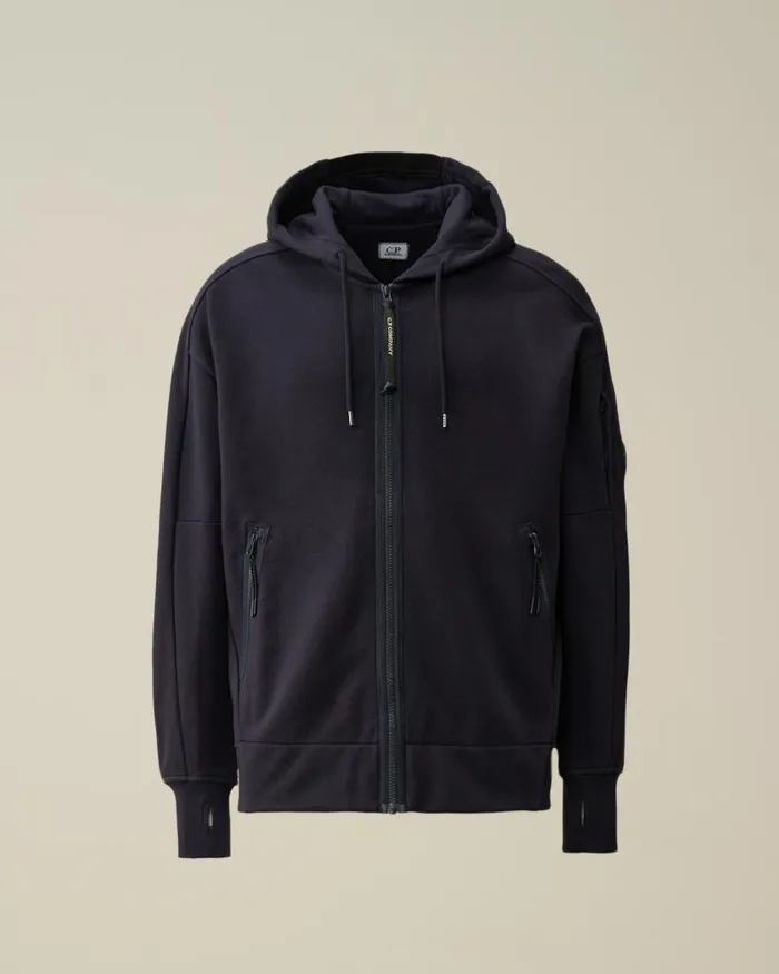 Man Diagonal Raised Fleece Zipped Hoodie Total Eclipse 8211 Blue CP Company Sweatshirts Man Diagonal Raised Fleece Zipped Hoodie Total Eclipse 8211 Blue CP Company Sweatshirts