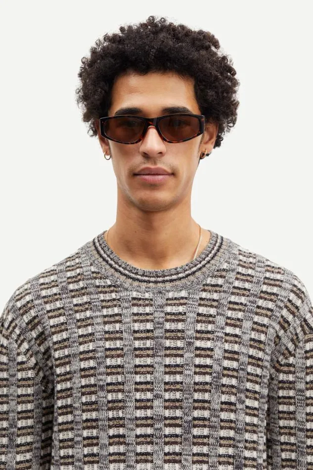 Man Eliott Crew Neck 14913 Crocodile Mel Samse Samse Knitwear