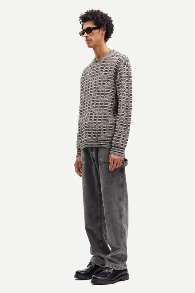 Man Eliott Crew Neck 14913 Crocodile Mel Samse Samse Knitwear