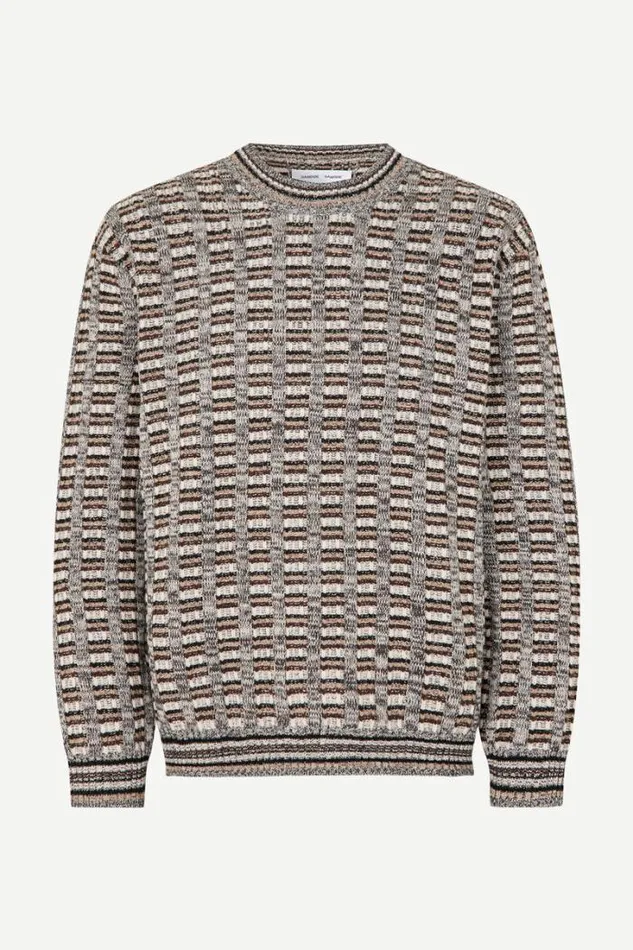Man Eliott Crew Neck 14913 Crocodile Mel Samse Samse Knitwear