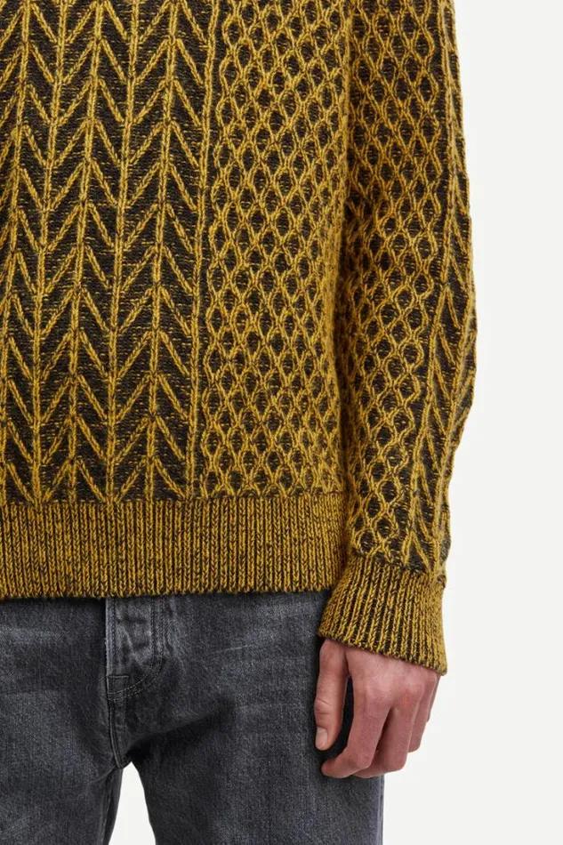 Man Ethan Crew Neck 15055 Golden Spice Mel Samse Samse Knitwear