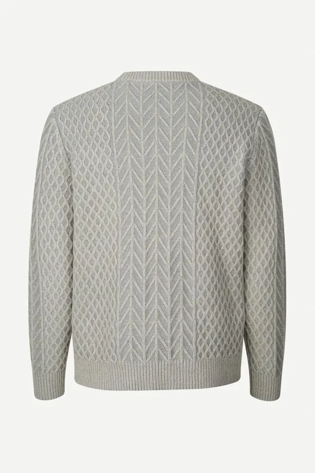 Man Ethan Crew Neck 15055 Ultimate Gray Mel Samse Samse Knitwear
