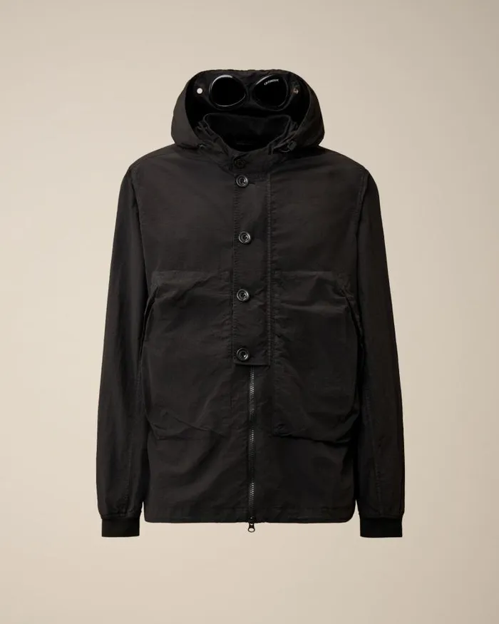 Man Flatt Nylon Goggle Overshirt Black CP Company Overshirt