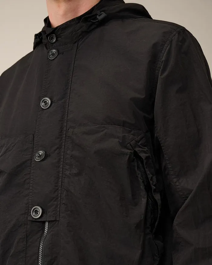 Man Flatt Nylon Goggle Overshirt Black CP Company Overshirt