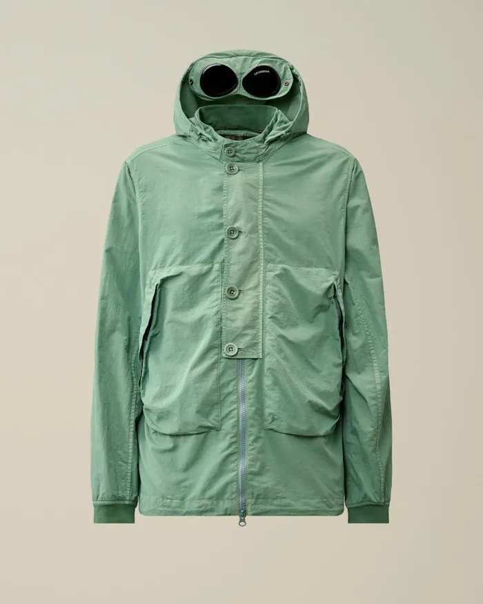 Man Flatt Nylon Goggle Overshirt Green Bay CP Company Overshirt