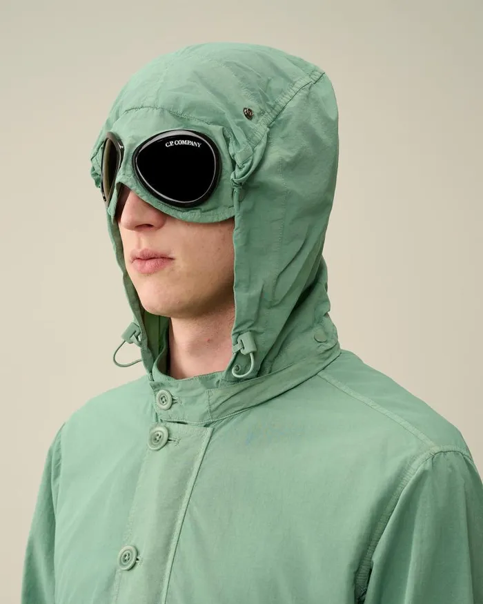 Man Flatt Nylon Goggle Overshirt Green Bay CP Company Overshirt