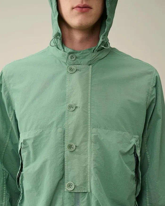 Man Flatt Nylon Goggle Overshirt Green Bay CP Company Overshirt