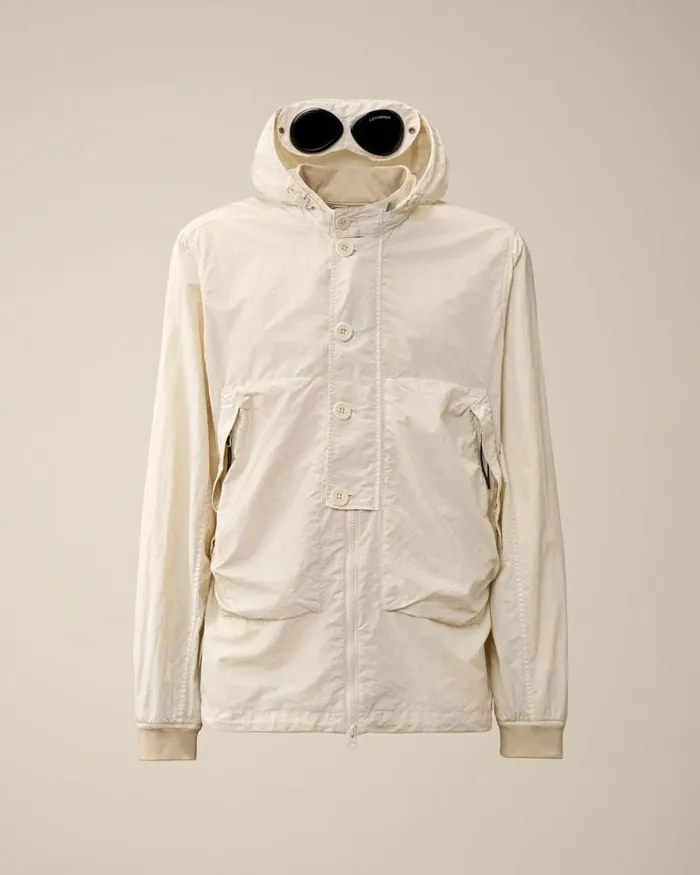 Man Flatt Nylon Goggle Overshirt Pistachio Shell 8211 Beige CP Company Overshirt Man Flatt Nylon Goggle Overshirt Pistachio Shell 8211 Beige CP Company Overshirt