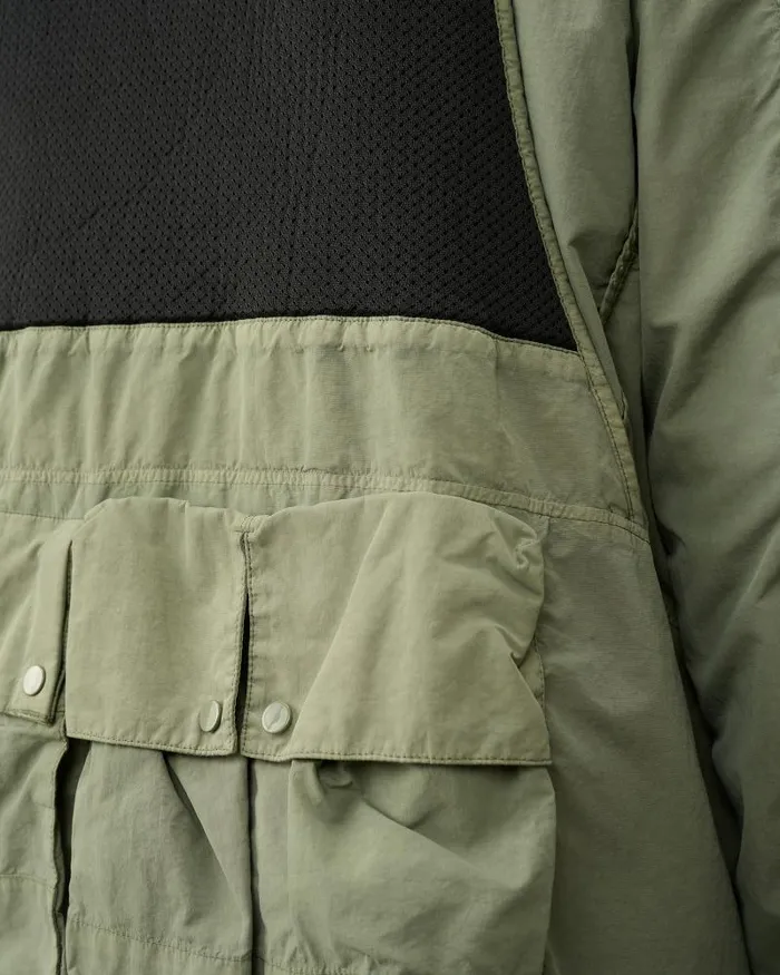 Man Flatt Nylon Reversible Hooded Jacket Agave Green CP Company Jacket and Coats