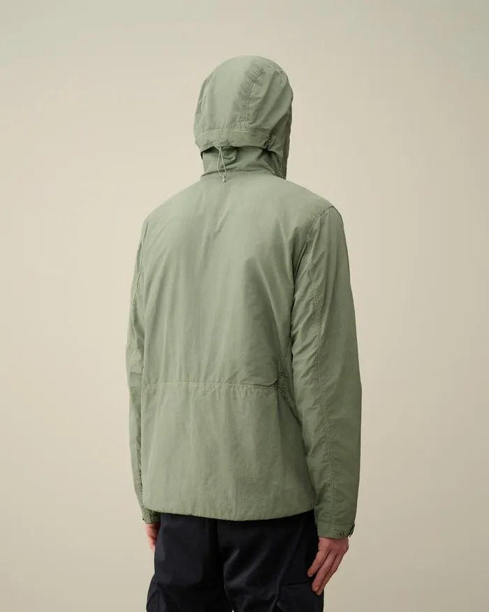 Man Flatt Nylon Reversible Hooded Jacket Agave Green CP Company Jacket and Coats
