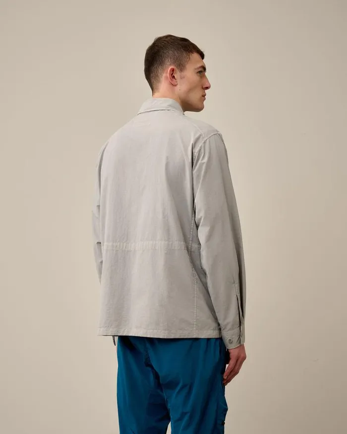Man Flatt Nylon Utility Overshirt Drizzle Grey CP Company Overshirt