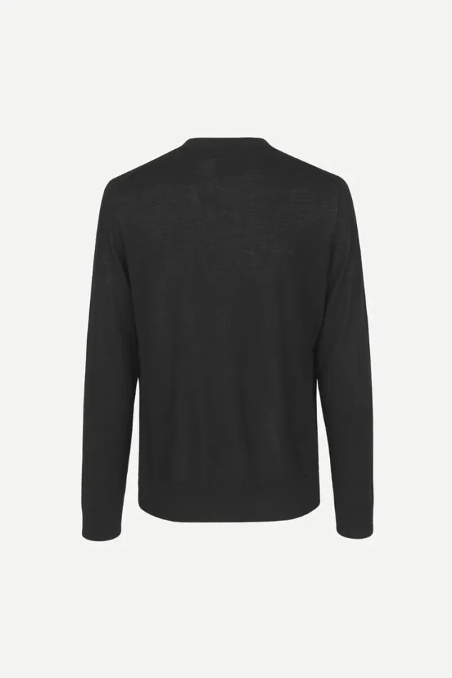 Man Flemming Crew Neck 3111 Black Samse Samse Knitwear Man Flemming Crew Neck 3111 Black Samse Samse Knitwear