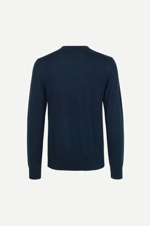 Man Flemming Crew Neck 3111 Night Sky Samse Samse Knitwear