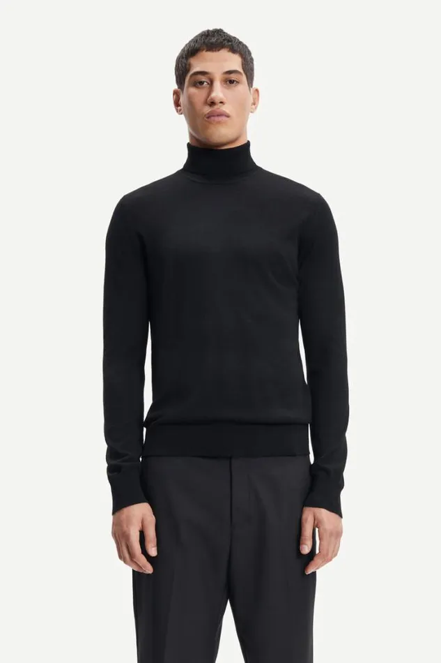 Man Flemming Turtle Neck 3111 Black Samse Samse Knitwear