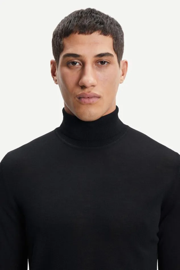 Man Flemming Turtle Neck 3111 Black Samse Samse Knitwear