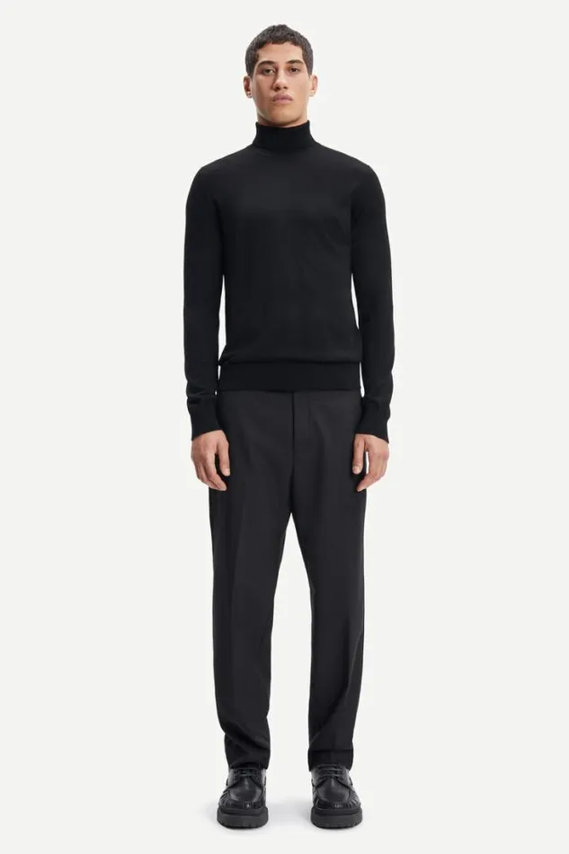 Man Flemming Turtle Neck 3111 Black Samse Samse Knitwear