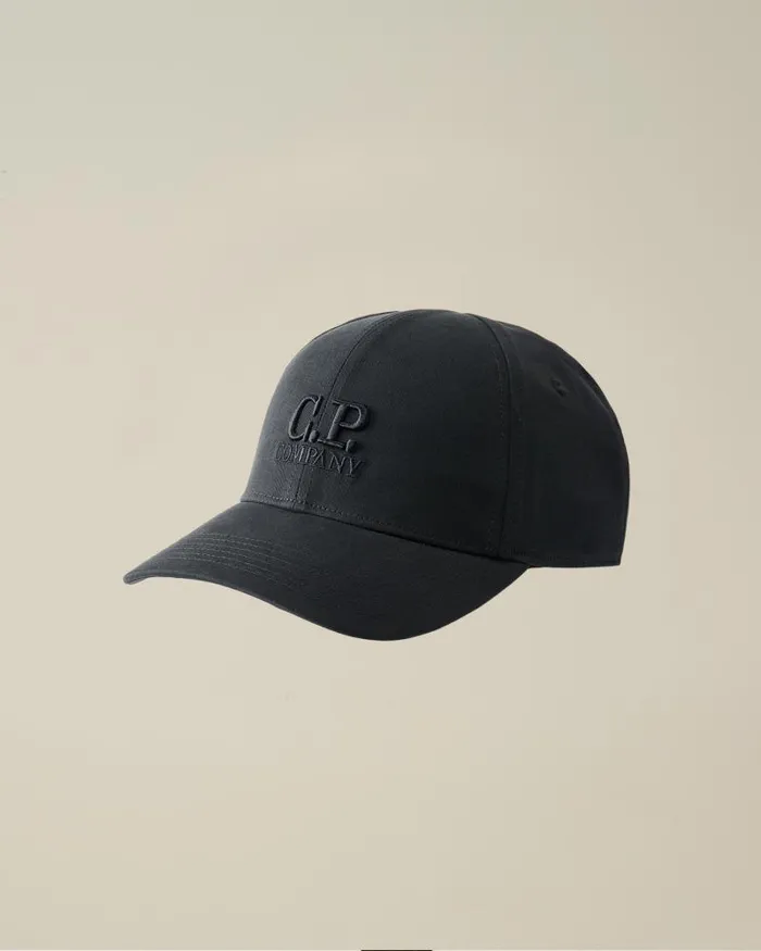 Man Gabardine Logo Cap Total Eclipse 8211 Blue CP Company Hats