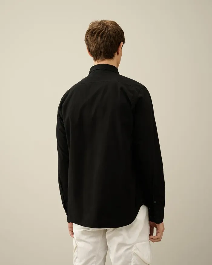 Man Gabardine Pockets Shirt Black CP Company Shirt
