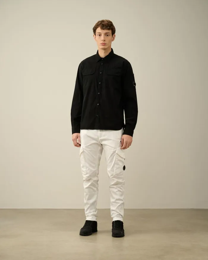 Man Gabardine Pockets Shirt Black CP Company Shirt