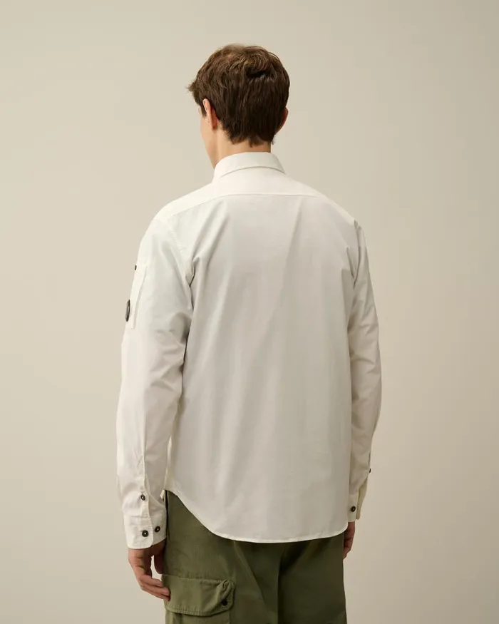 Man Gabardine Pockets Shirt Gauze White CP Company Shirt