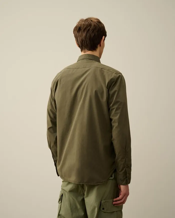 Man Gabardine Pockets Shirt Ivy Green CP Company Shirt