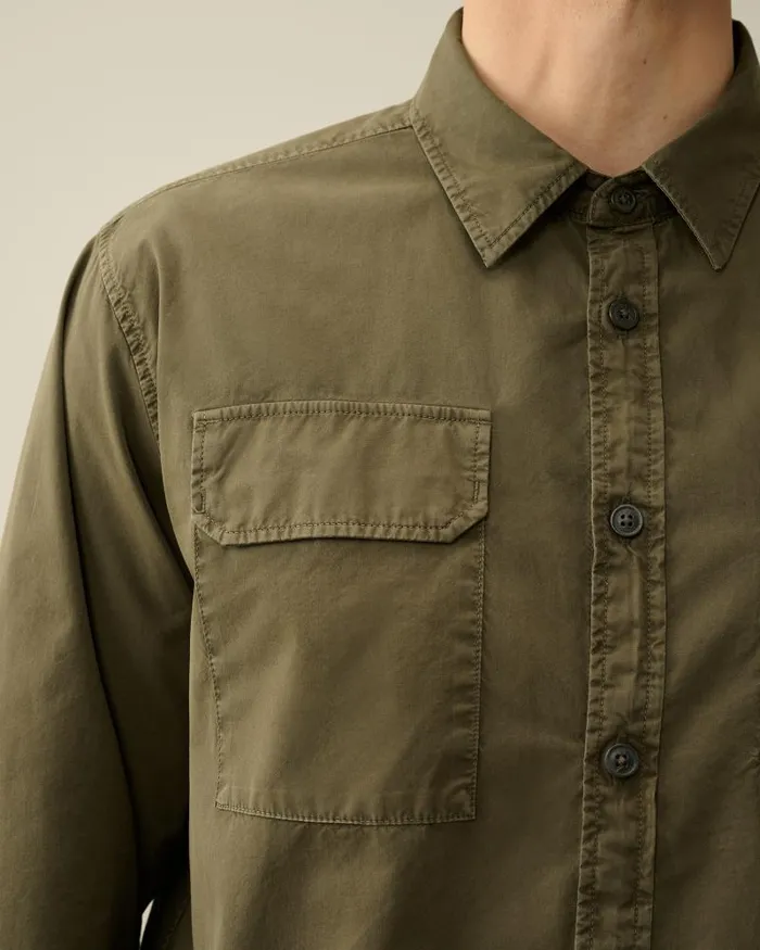 Man Gabardine Pockets Shirt Ivy Green CP Company Shirt