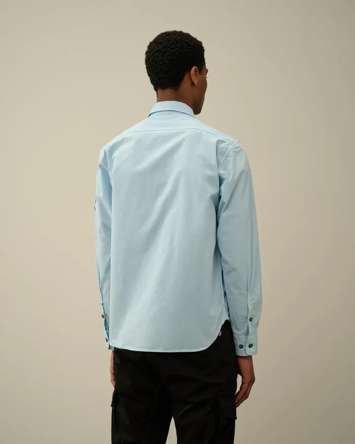 Man Gabardine Pockets Shirt Starlight Blue CP Company Shirt