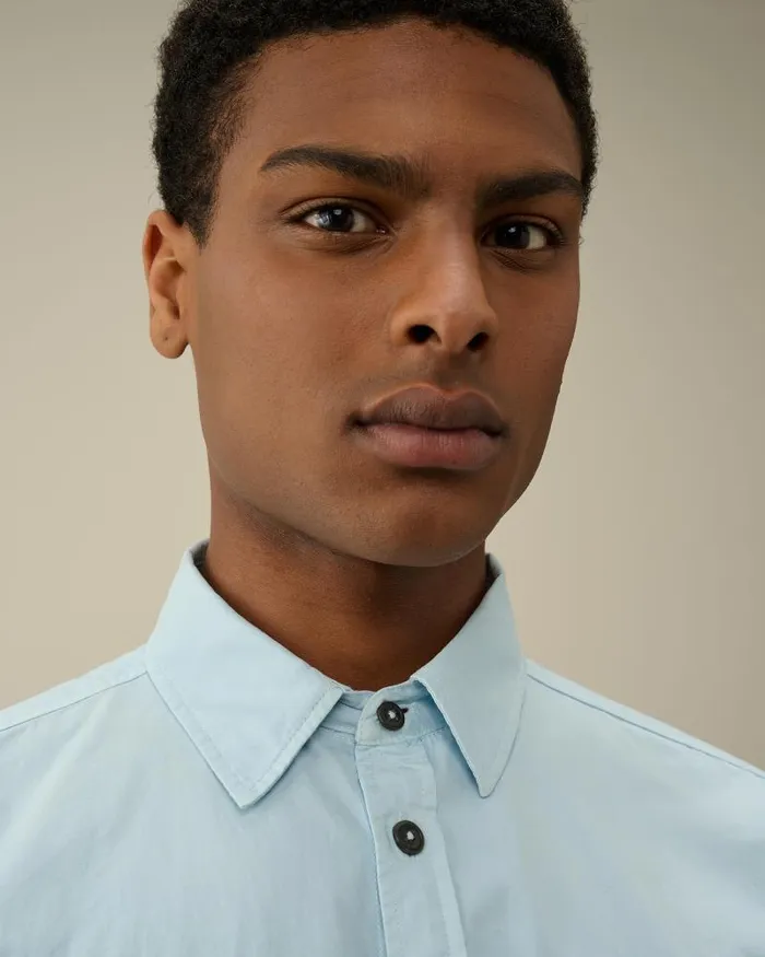 Man Gabardine Pockets Shirt Starlight Blue CP Company Shirt