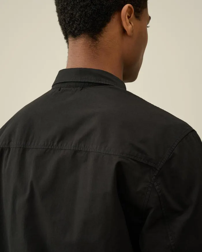 Man Gabardine Shirt Black CP Company Shirt