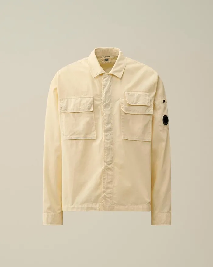 Man Gabardine Shirt Pistachio Shell 8211 Beige CP Company Shirt