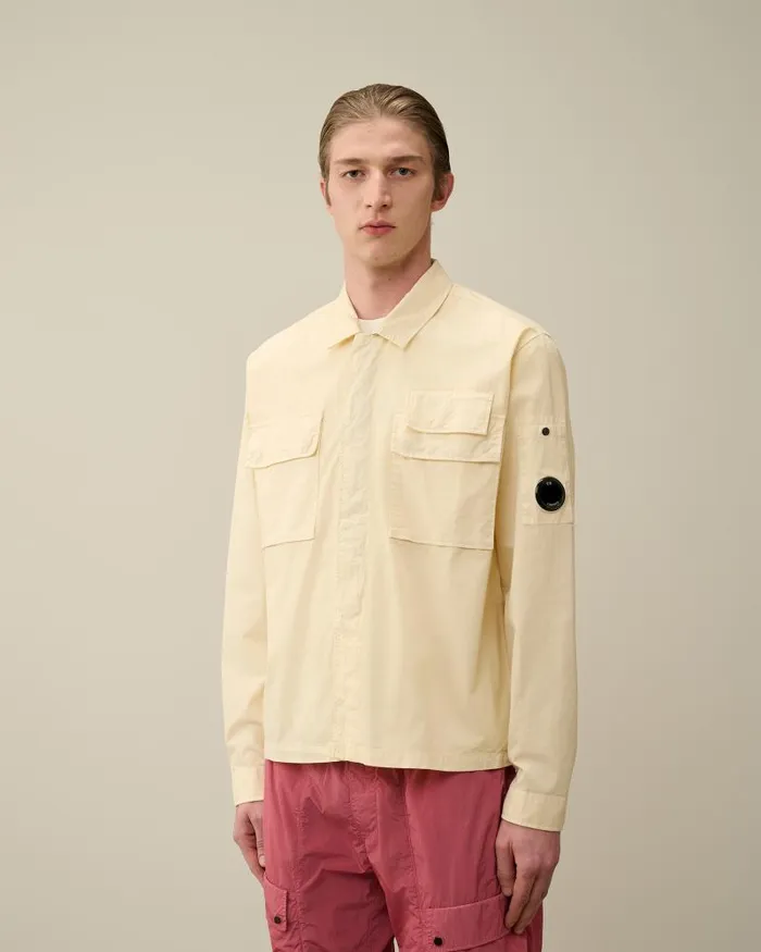 Man Gabardine Shirt Pistachio Shell 8211 Beige CP Company Shirt