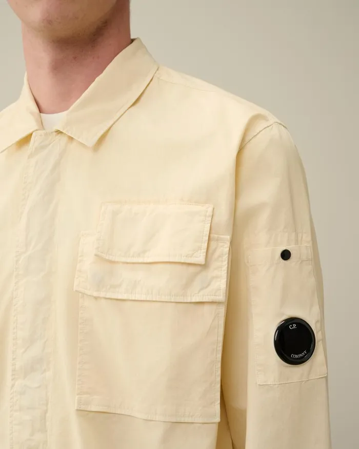 Man Gabardine Shirt Pistachio Shell 8211 Beige CP Company Shirt