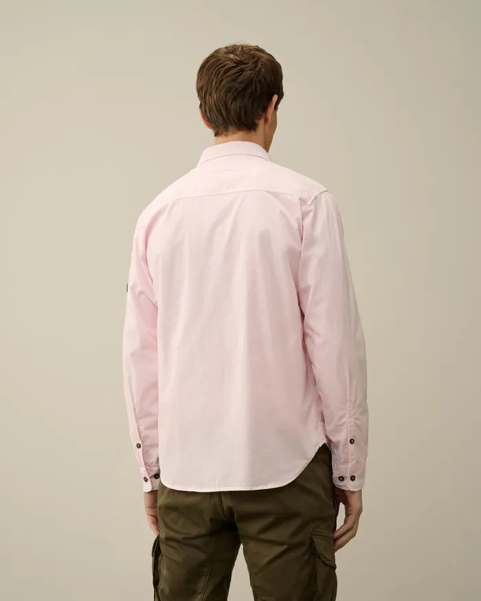 Man Gabardine Zipped Shirt Heavenly Pink CP Company Shirt