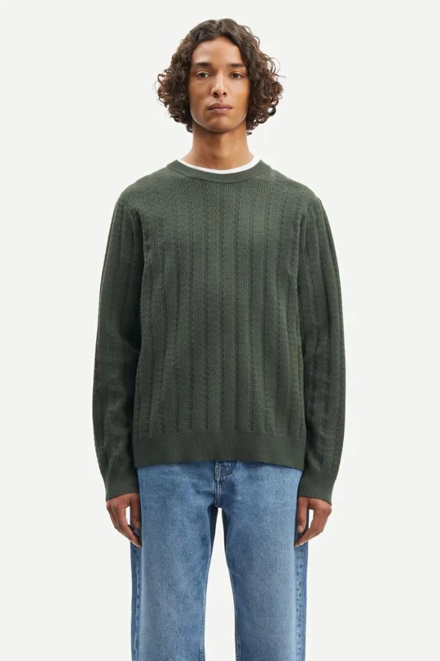 Man Gabriel Crew Neck 10490 Climbing Ivy Samse Samse Knitwear