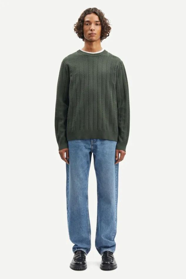 Man Gabriel Crew Neck 10490 Climbing Ivy Samse Samse Knitwear