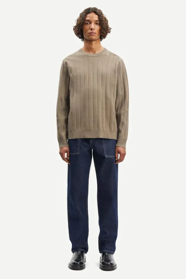 Man Gabriel Crew Neck 10490 Fallen Rock Samse Samse Knitwear