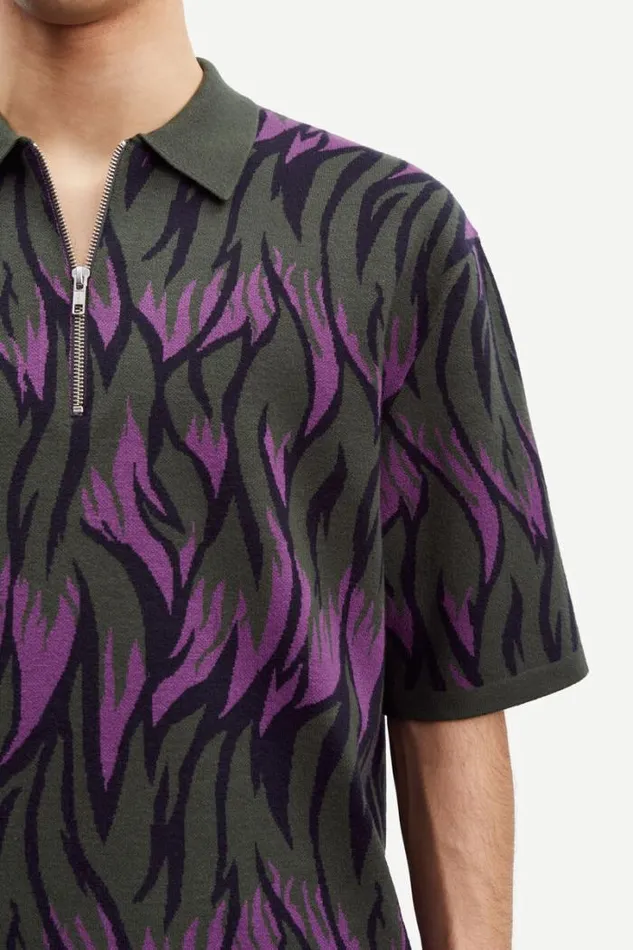Man Garam Polo 10490 Sunset Flame Samse Samse Knitwear