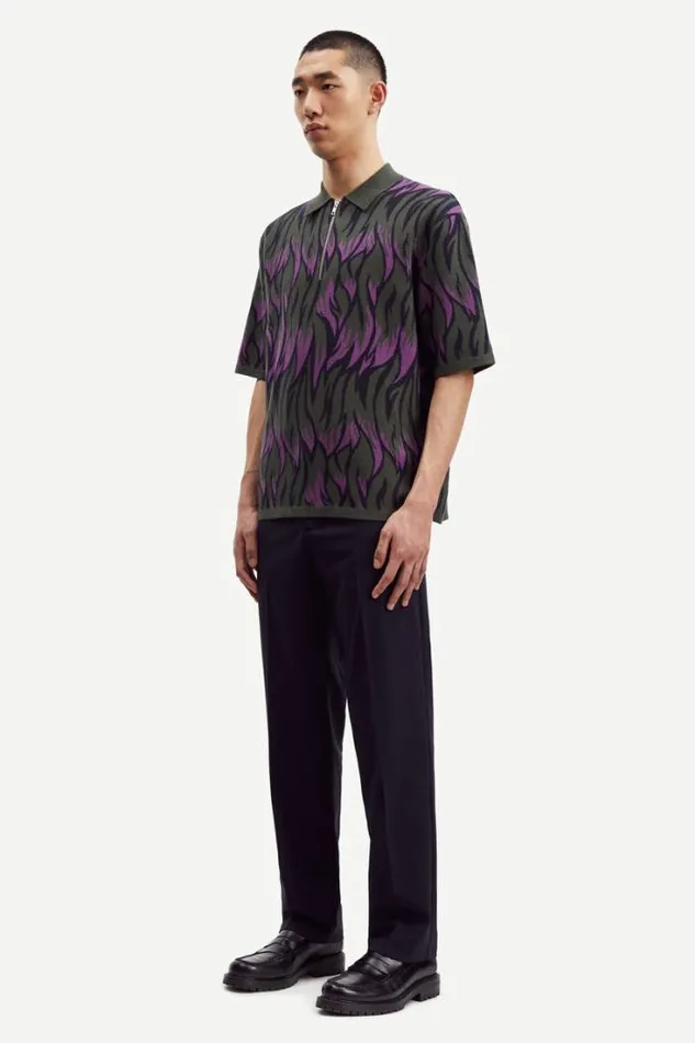 Man Garam Polo 10490 Sunset Flame Samse Samse Knitwear