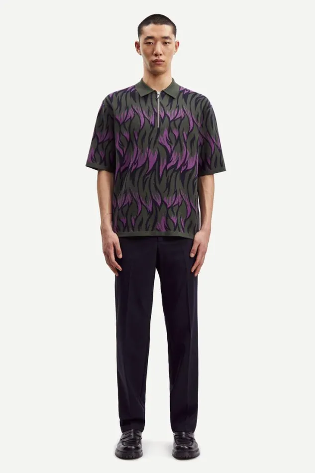 Man Garam Polo 10490 Sunset Flame Samse Samse Knitwear