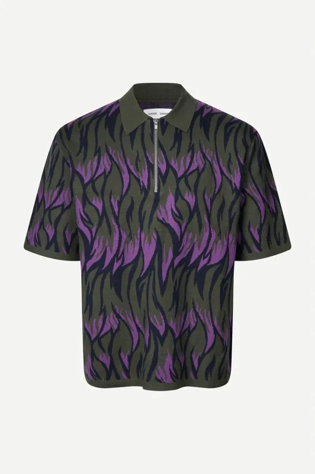 Man Garam Polo 10490 Sunset Flame Samse Samse Knitwear