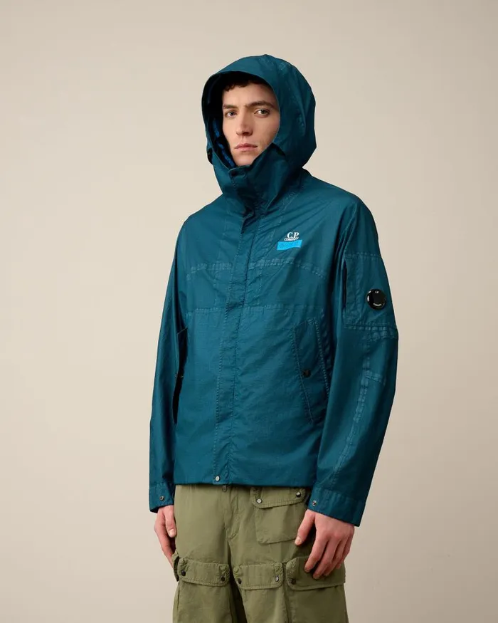 Man GORE GType Hooded Jacket Ink Blue CP Company Jacket and Coats