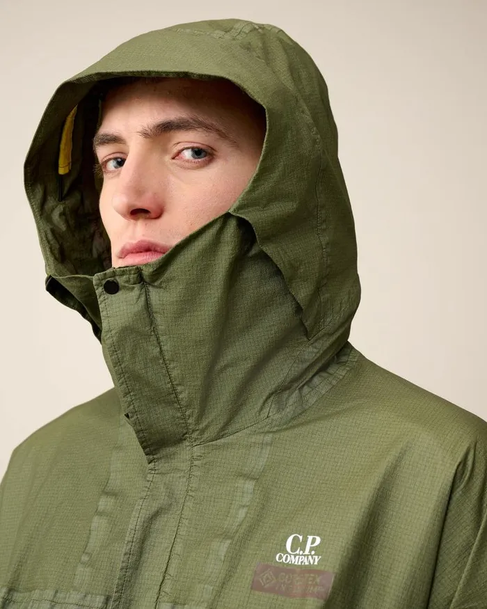 Man GORE GType Hooded Jacket Tender Shoots 8211 Green CP Company Jacket and Coats