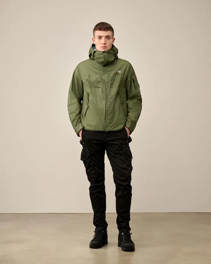 Man GORE GType Hooded Jacket Tender Shoots 8211 Green CP Company Jacket and Coats