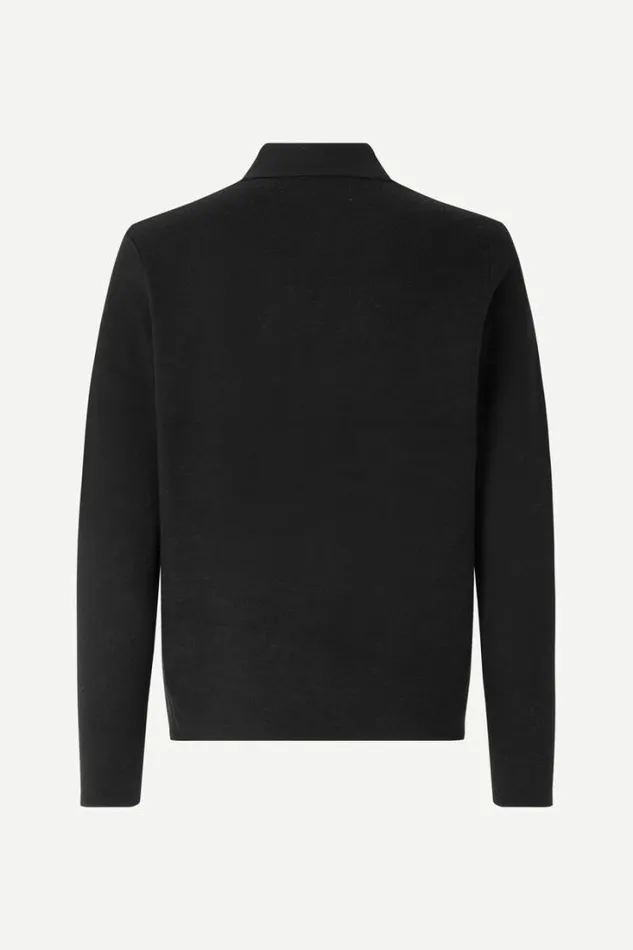 Man Guna Half Zip 10490 Black Samse Samse Knitwear