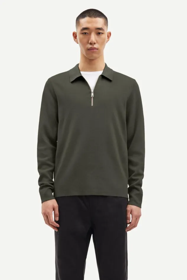 Man Guna Half Zip 10490 Crocodile Samse Samse Knitwear