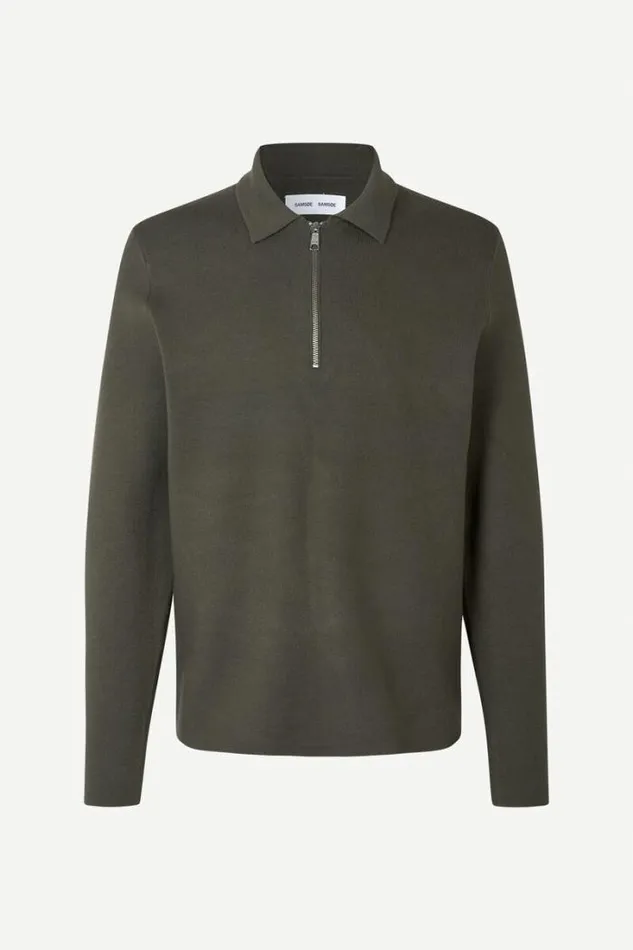 Man Guna Half Zip 10490 Crocodile Samse Samse Knitwear Man Guna Half Zip 10490 Crocodile Samse Samse Knitwear