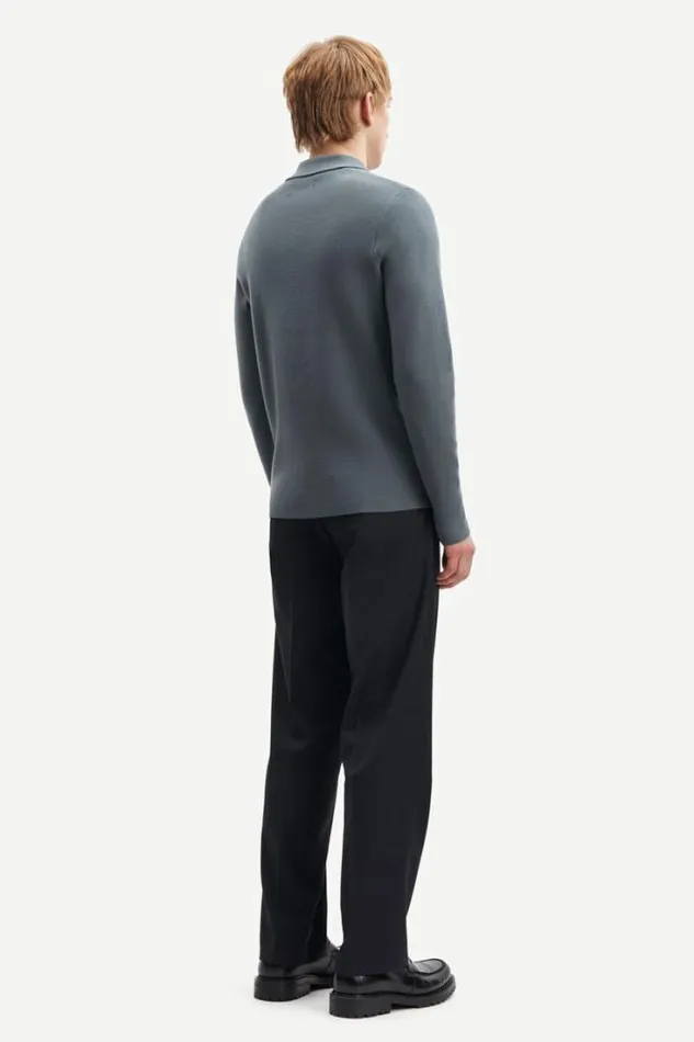 Man Guna Half Zip 10490 Stormy Weather Samse Samse Knitwear