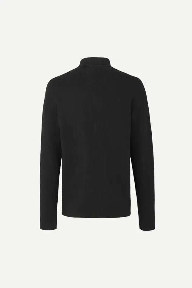 Man Guna X Zip 10490 Black Samse Samse Knitwear
